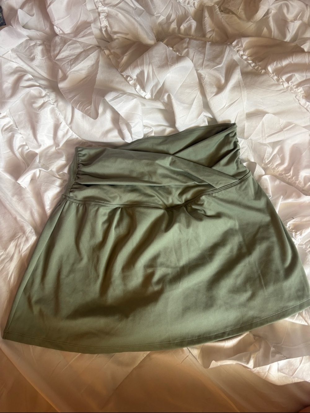 Yogalicious Olive Green Cross-Waist Skort